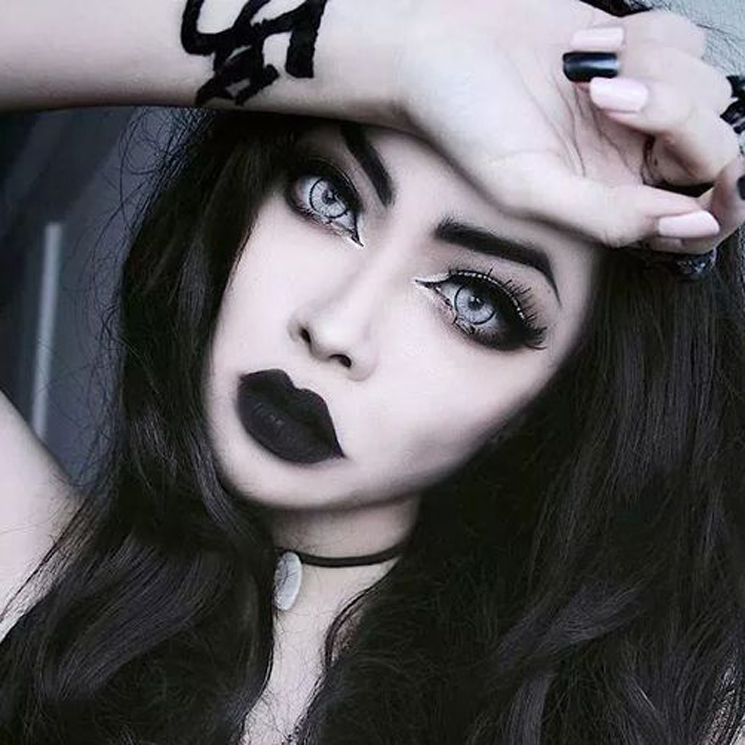 maquillaje gótico para halloween