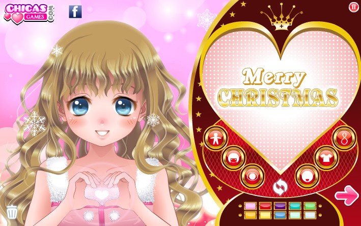 anime christmas makeover mejores juegos maquillaje anime