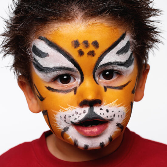 maquillaje fantasía tigre sencillo
