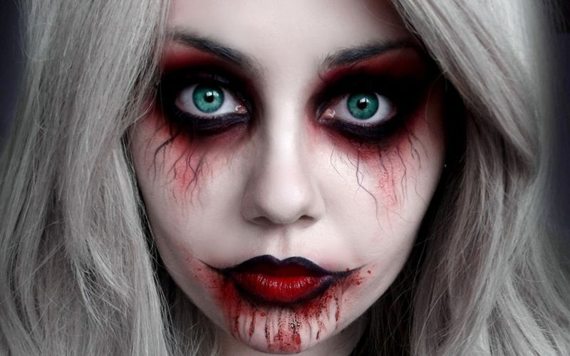 maquillaje zombie para niña