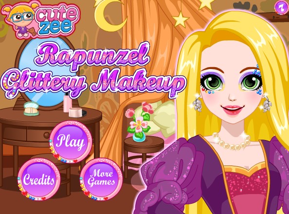 juegos de maquillaje de princesas rapuzel glittery makeup