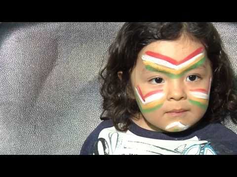maquillaje 4 colores indio para niños