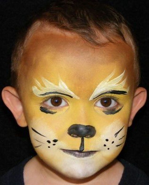 maquillaje de león para niños