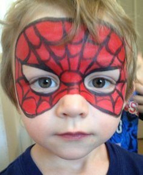 maquillaje spiderman para niño